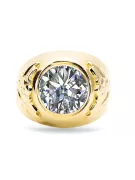 Zirkon 14 Karat Gelbgold Ring Vintage vrc078y